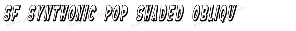 SF Synthonic Pop Shaded Oblique字体转换